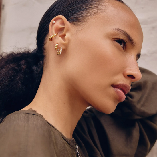 Lucy Williams Entwine Small Hoop Earrings | Mixed Metal Earrings Missoma 