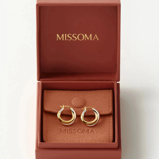 Lucy Williams Entwine Small Hoop Earrings | Mixed Metal Earrings Missoma 