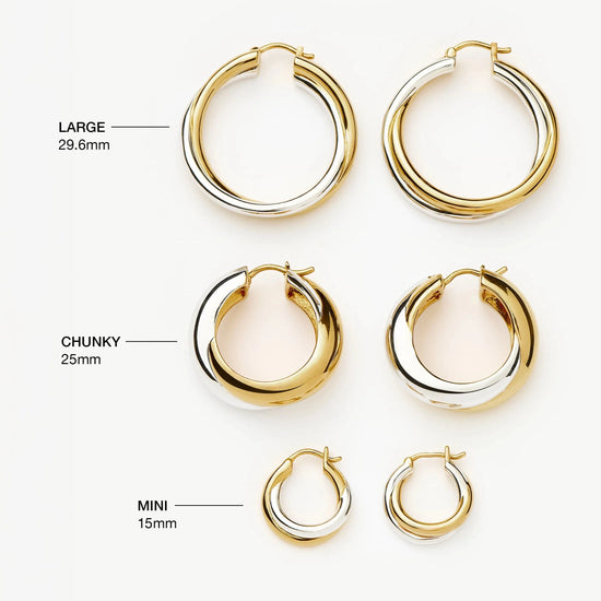 Lucy Williams Entwine Small Hoop Earrings | Mixed Metal Earrings Missoma 