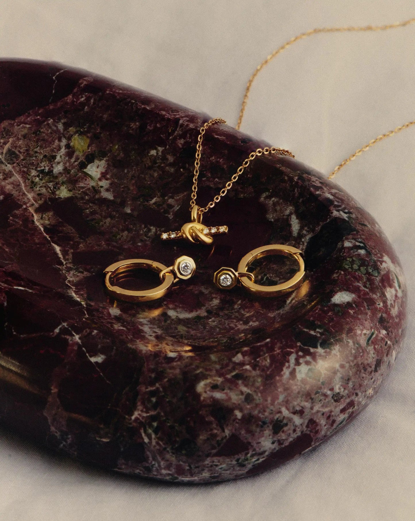 Lucy Williams Fine Diamond Drop Huggies | 14k Solid Gold Earrings Missoma 