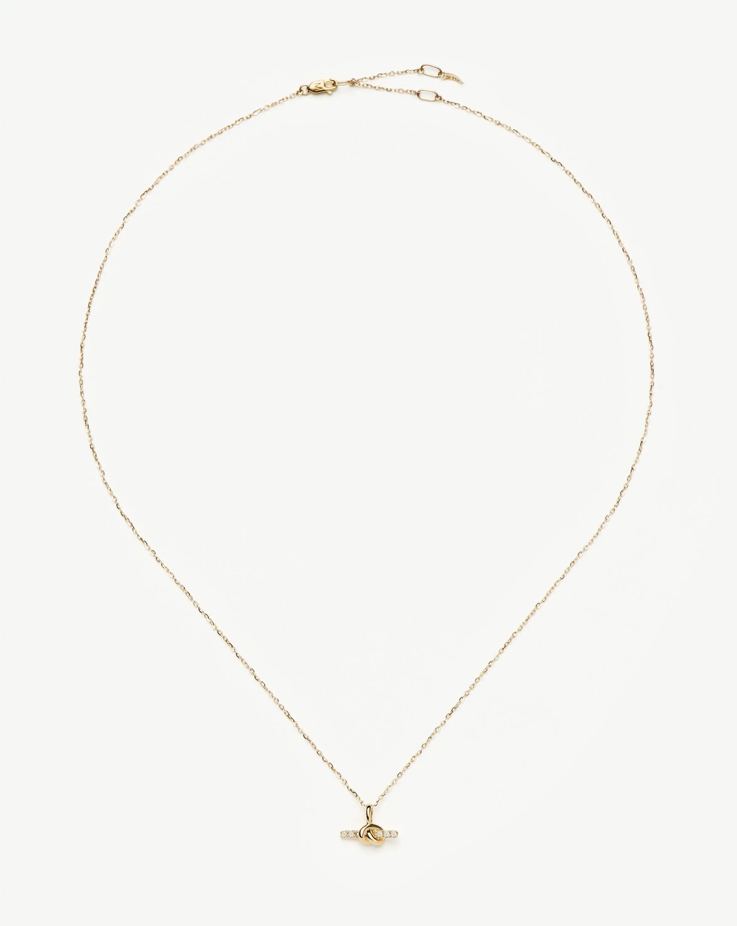 Lucy Williams Fine Diamond T-Bar Pendant Necklace | 14k Solid Gold Necklaces Missoma 
