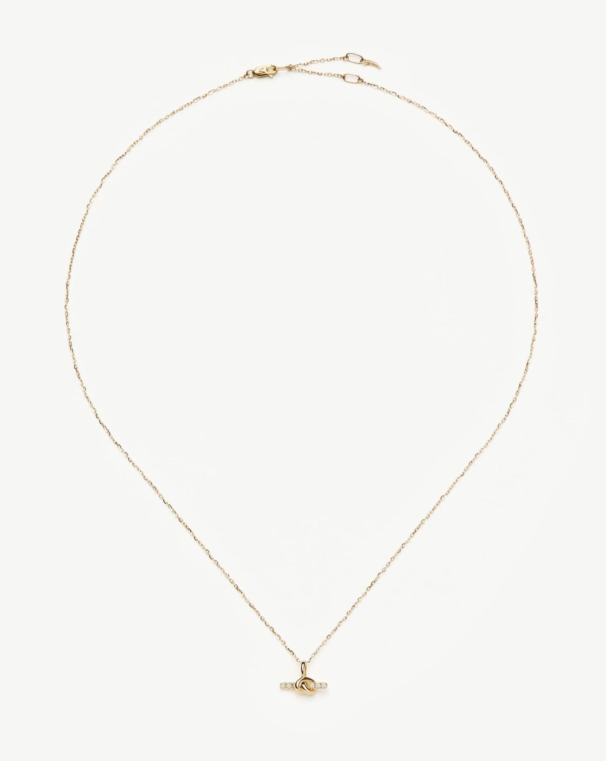 Lucy Williams Fine Diamond T-Bar Pendant Necklace | 14k Solid Gold Necklaces Missoma 