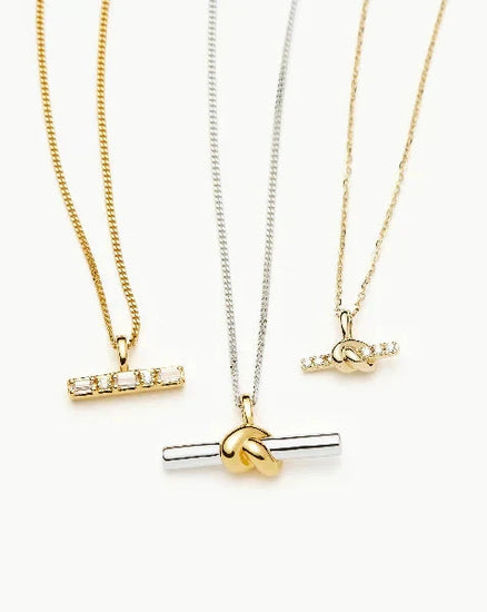 Lucy Williams Fine Diamond T-Bar Pendant Necklace | 14k Yellow Gold Necklaces Missoma 