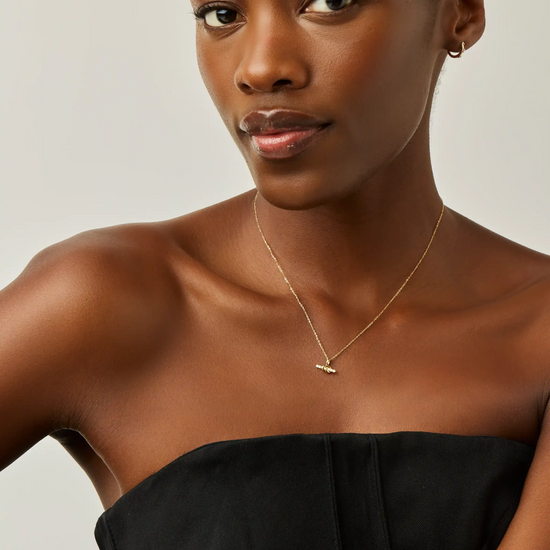 Lucy Williams Fine Diamond T-Bar Pendant Necklace | 14k Yellow Gold Necklaces Missoma 