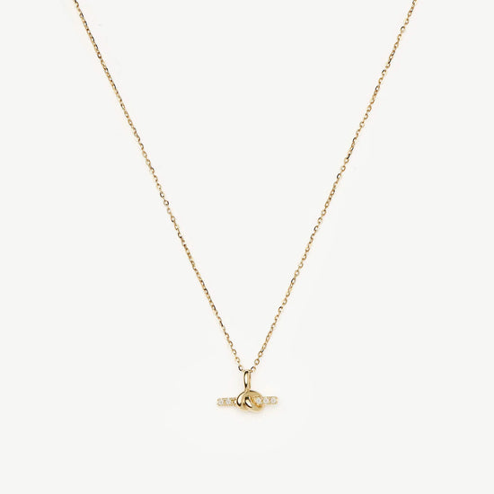 Lucy Williams Fine Diamond T-Bar Pendant Necklace | 14k Yellow Gold Necklaces Missoma 
