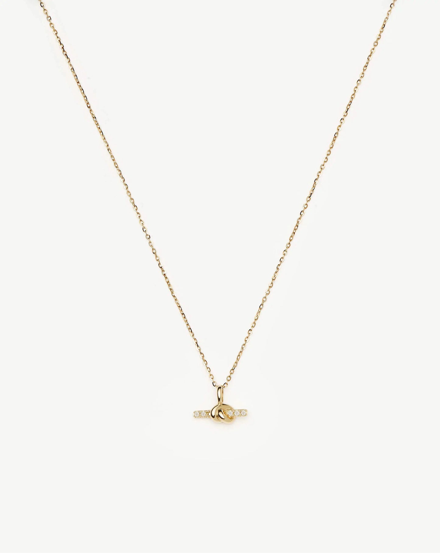 Lucy Williams Fine Diamond T-Bar Pendant Necklace | 14k Yellow Gold Necklaces Missoma 
