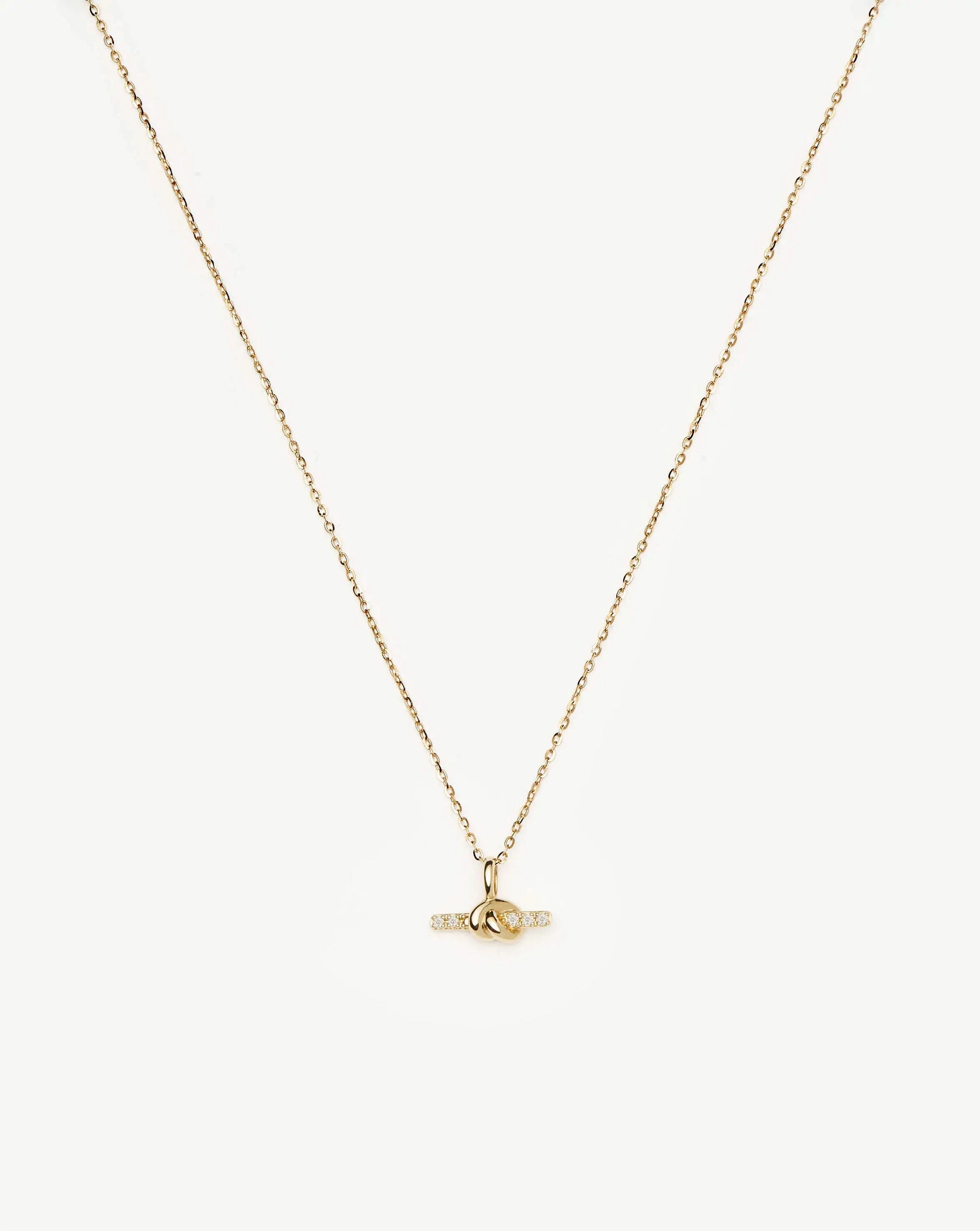 Lucy Williams Fine Diamond T-Bar Pendant Necklace | 14k Yellow Gold Necklaces Missoma 