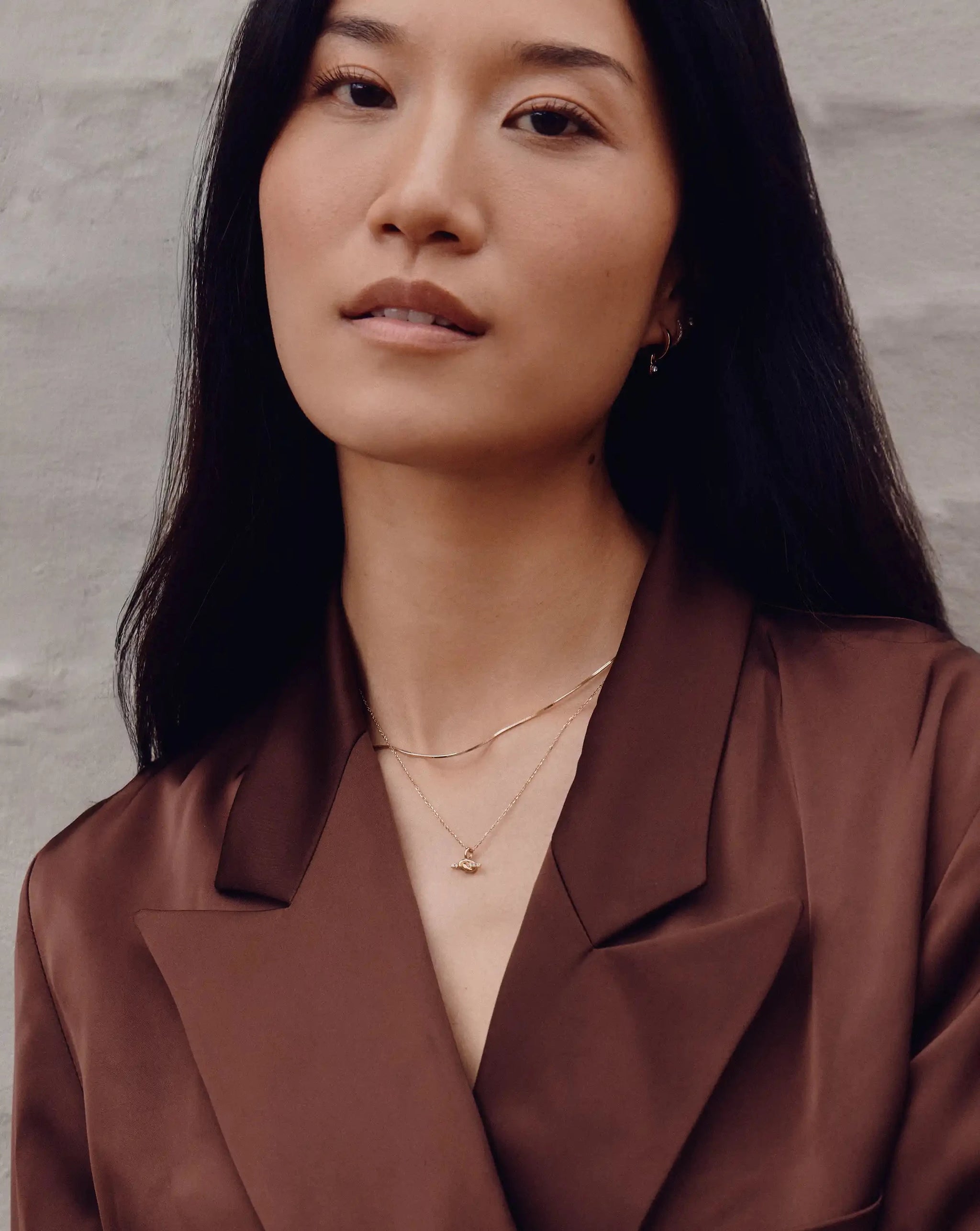 Lucy Williams Fine Diamond T-Bar & Square Snake Necklace Set | 14k Yellow Gold Necklaces Missoma 