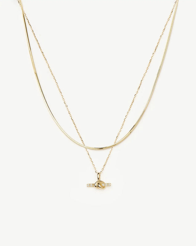 The Diamond T-Bar Set | 14k Solid Gold