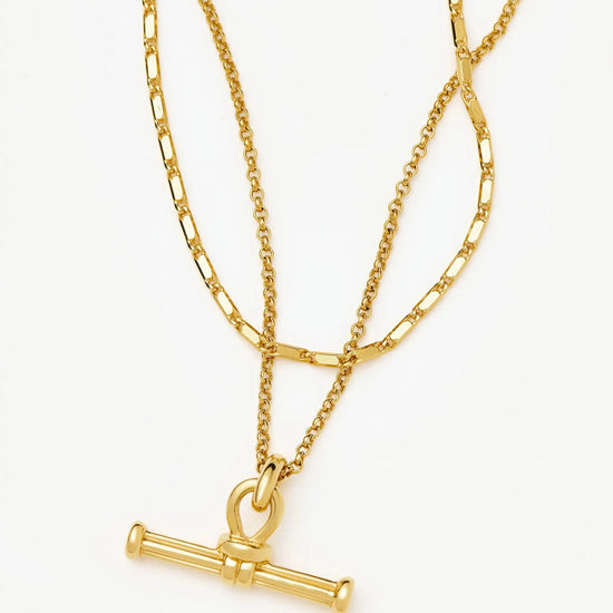 Lucy Williams Horizon & Ridge T-Bar Necklace Set | 18k Gold Plated/18k Gold Vermeil Necklaces Missoma 