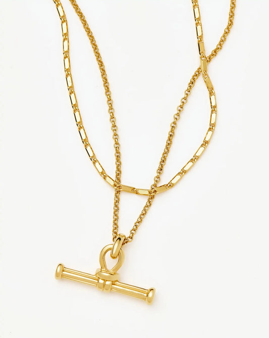 Lucy Williams Horizon & Ridge T-Bar Necklace Set | 18k Gold Plated/18k Gold Vermeil Necklaces Missoma 
