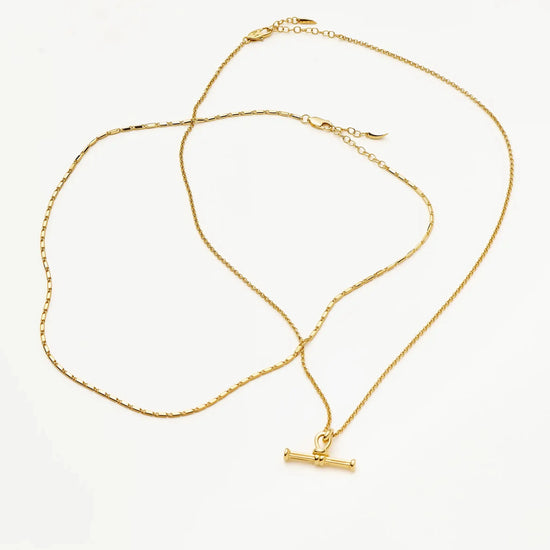 Lucy Williams Horizon & Ridge T-Bar Necklace Set | 18k Gold Plated/18k Gold Vermeil Necklaces Missoma 