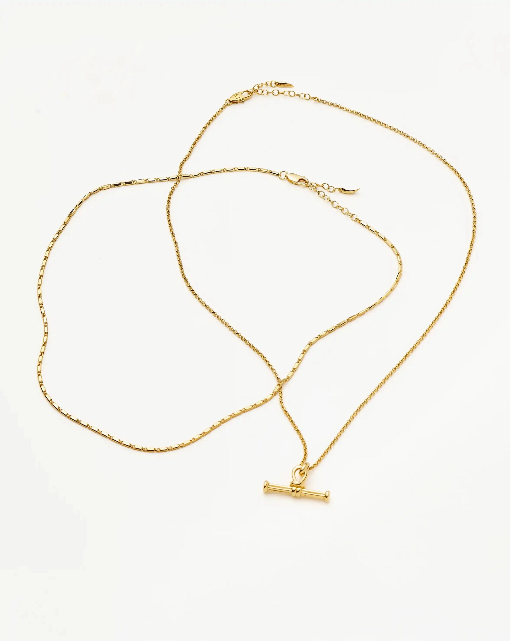 Lucy Williams Horizon & Ridge T-Bar Necklace Set | 18k Gold Plated/18k Gold Vermeil Necklaces Missoma 