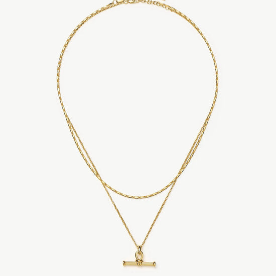 Lucy Williams Horizon & Ridge T-Bar Necklace Set | 18k Gold Plated/18k Gold Vermeil Necklaces Missoma 