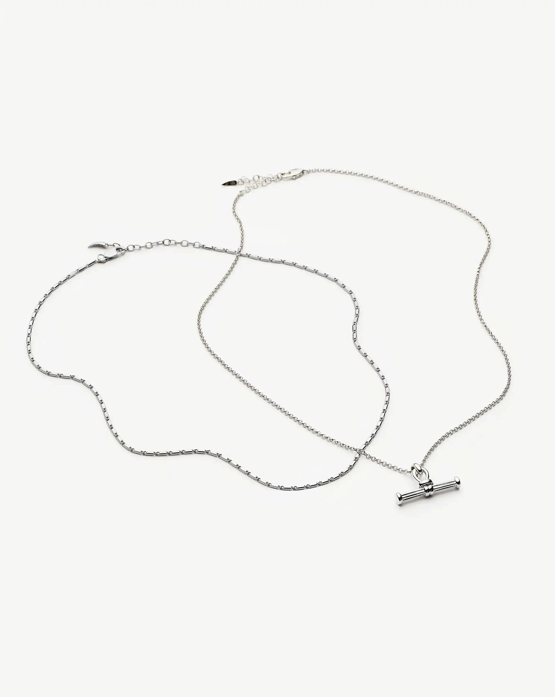 Lucy Williams Horizon & Ridge T-bar Necklace Set | Sterling Silver Layering Sets Missoma 