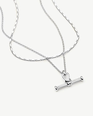 Lucy Williams Horizon & Ridge T-bar Necklace Set | Sterling Silver Layering Sets Missoma 