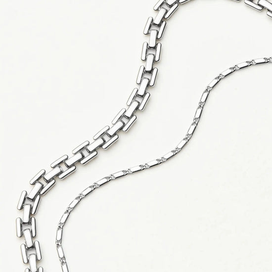 Lucy Williams Horizon & Timepiece Bracelet Set | Sterling Silver/Silver Plated Bracelets Missoma 