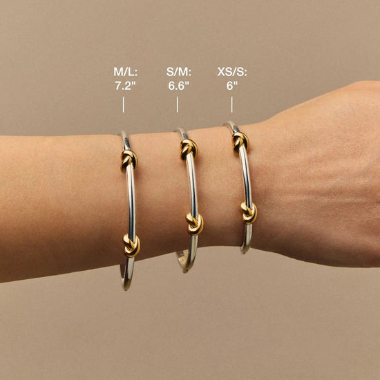 Lucy Williams Knot Hinged Bangle | Mixed Metal Bracelets Missoma 
