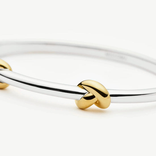 Lucy Williams Knot Hinged Bangle | Mixed Metal Bracelets Missoma 