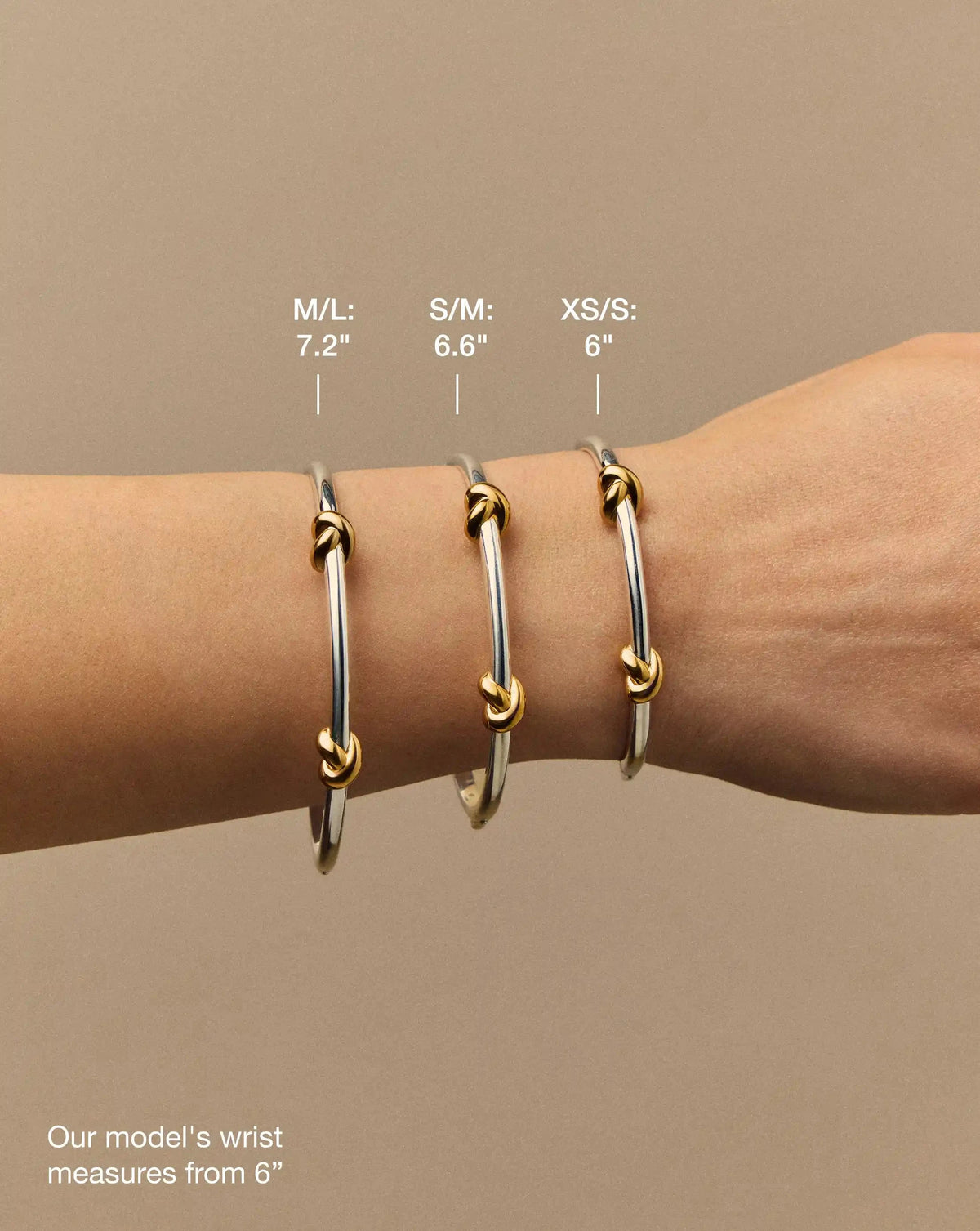 Lucy Williams Knot Hinged Bangle | Mixed Metal Bracelets Missoma 