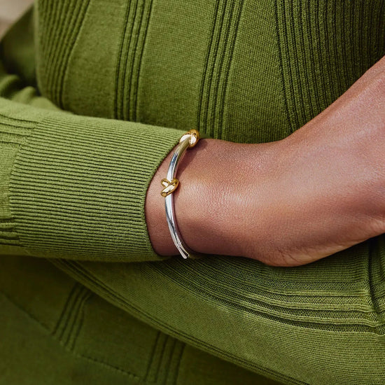 Lucy Williams Knot Hinged Bangle | Mixed Metal Bracelets Missoma 