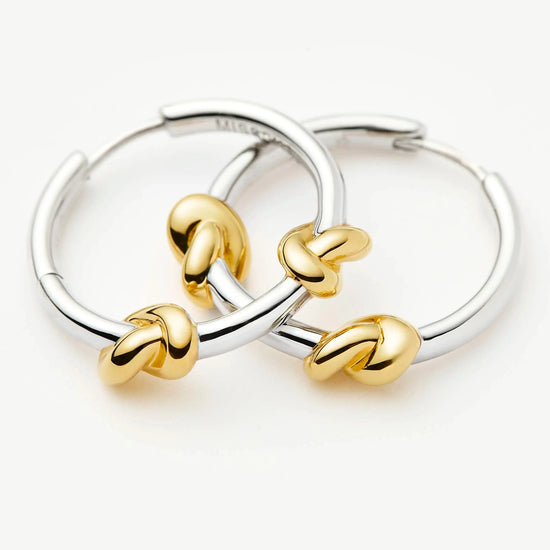 Lucy Williams Knot Small Hoop Earrings | Mixed Metal Earrings Missoma 