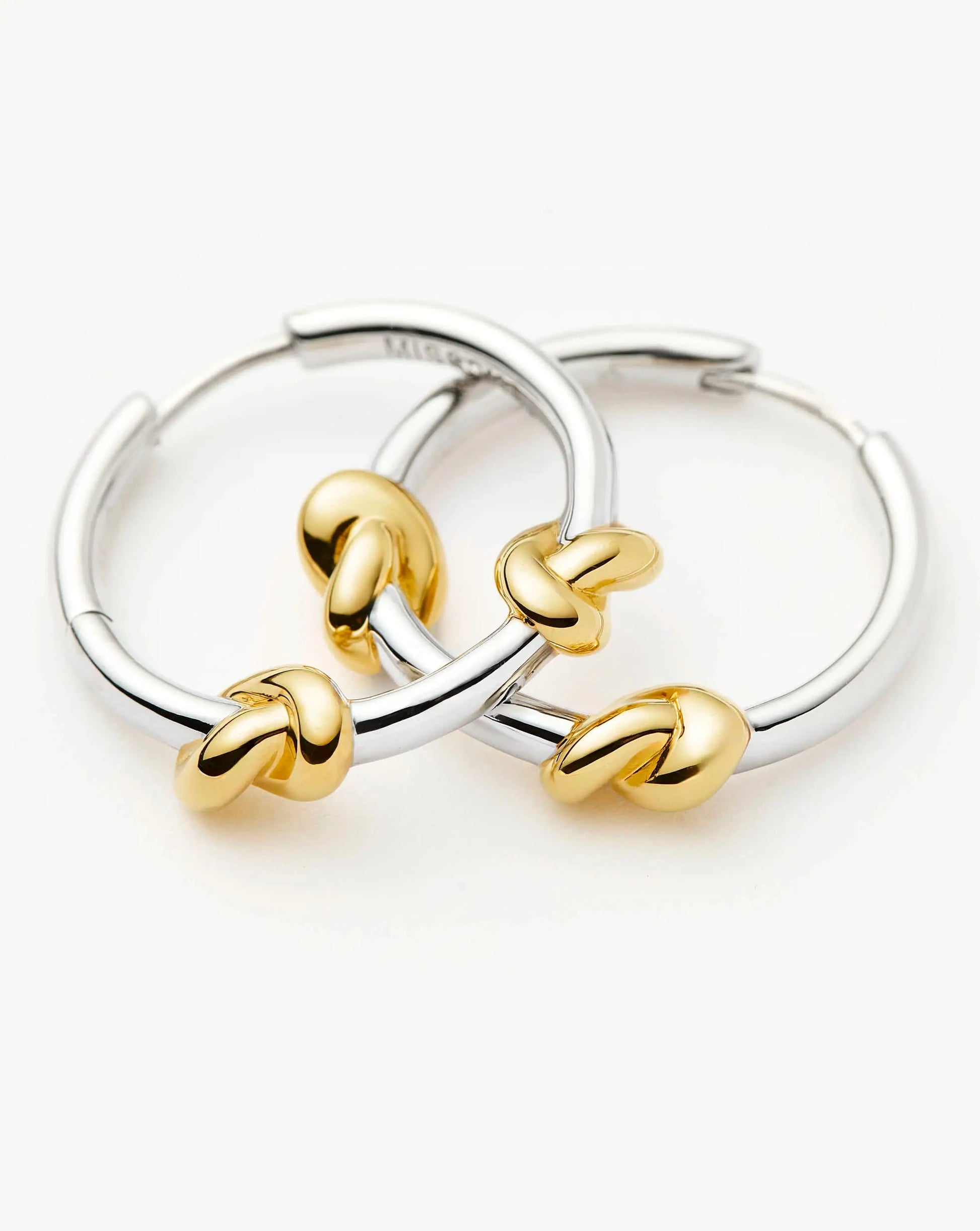 Lucy Williams Knot Small Hoop Earrings | Mixed Metal Earrings Missoma 