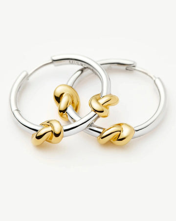 Lucy Williams Knot Small Hoop Earrings | Mixed Metal Earrings Missoma 