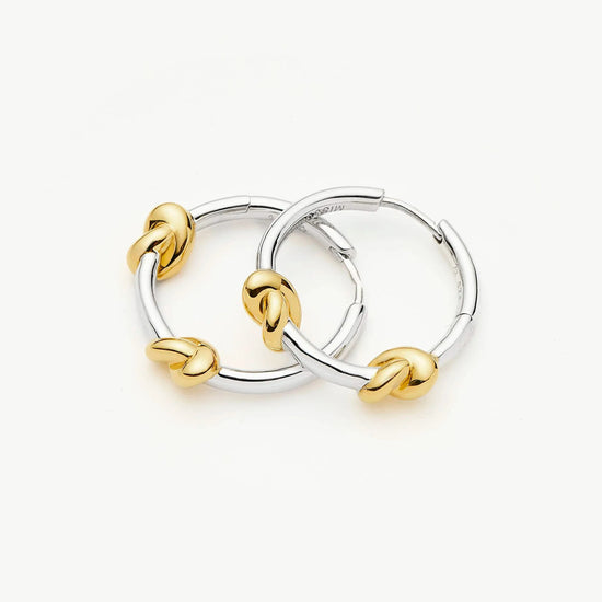 Lucy Williams Knot Small Hoop Earrings | Mixed Metal Earrings Missoma 