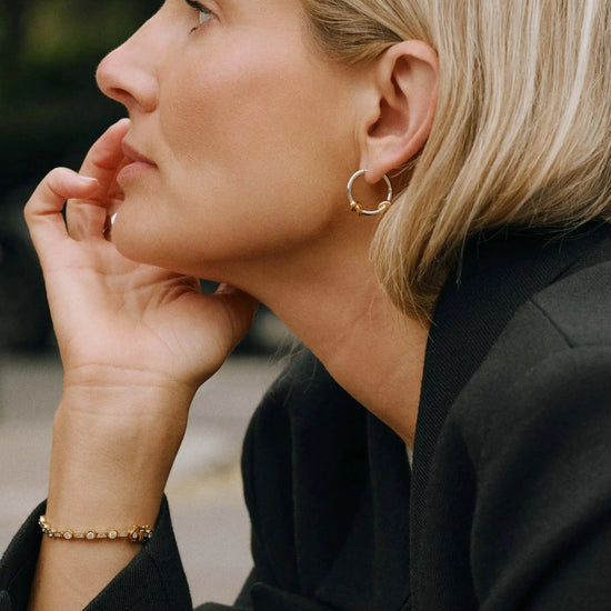 Lucy Williams Knot Small Hoop Earrings | Mixed Metal Earrings Missoma 