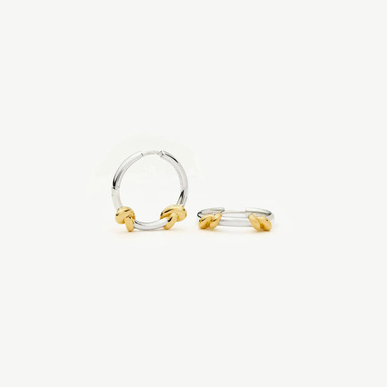 Lucy Williams Knot Small Hoop Earrings | Mixed Metal Earrings Missoma 