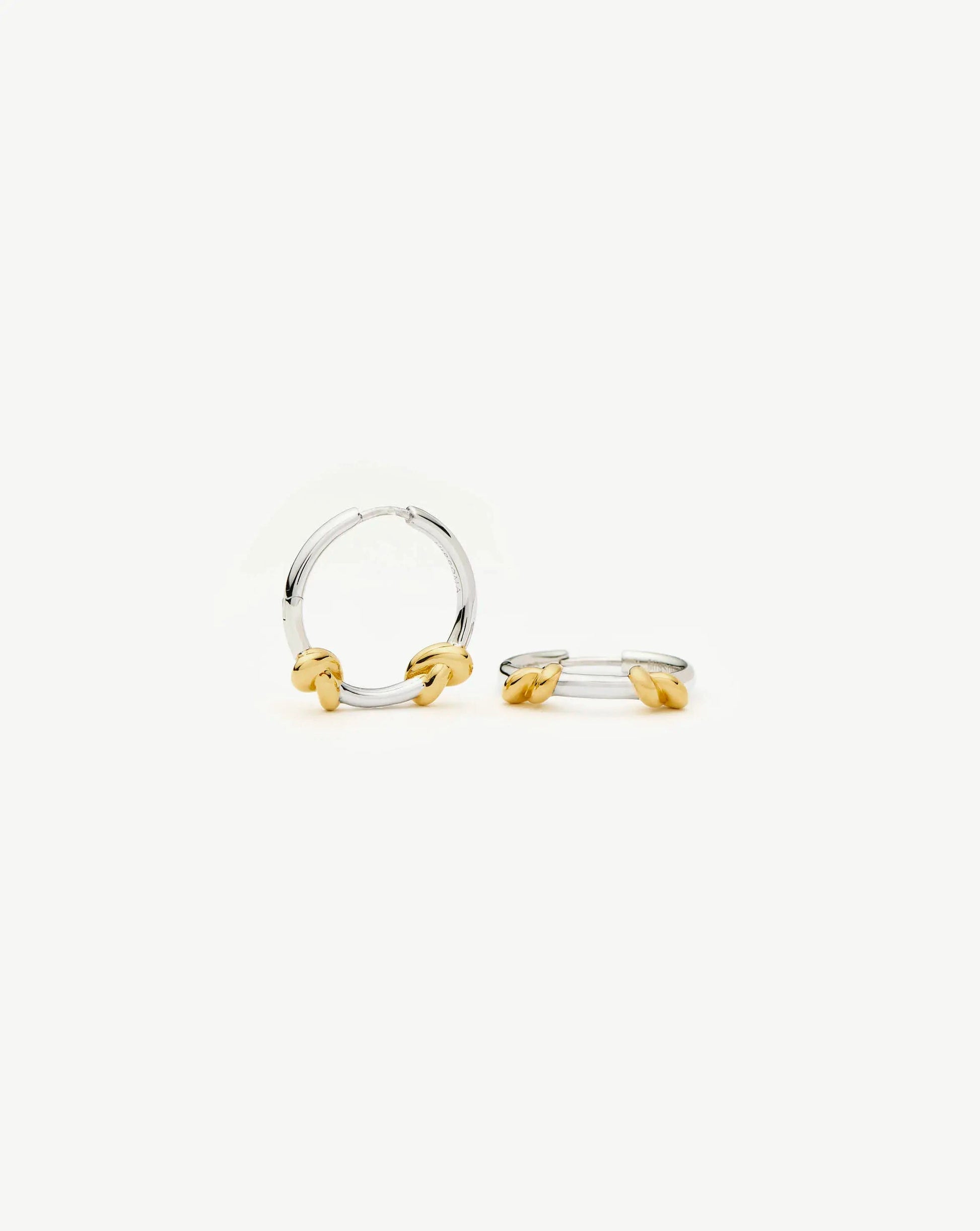 Lucy Williams Knot Small Hoop Earrings | Mixed Metal Earrings Missoma 