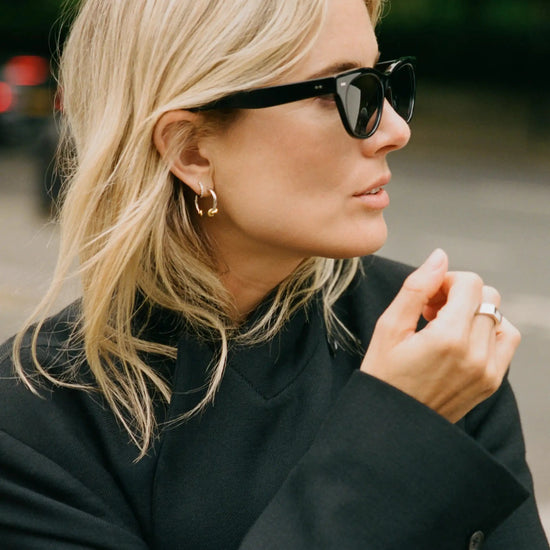 Lucy Williams Knot Small Hoop Earrings | Mixed Metal Earrings Missoma 