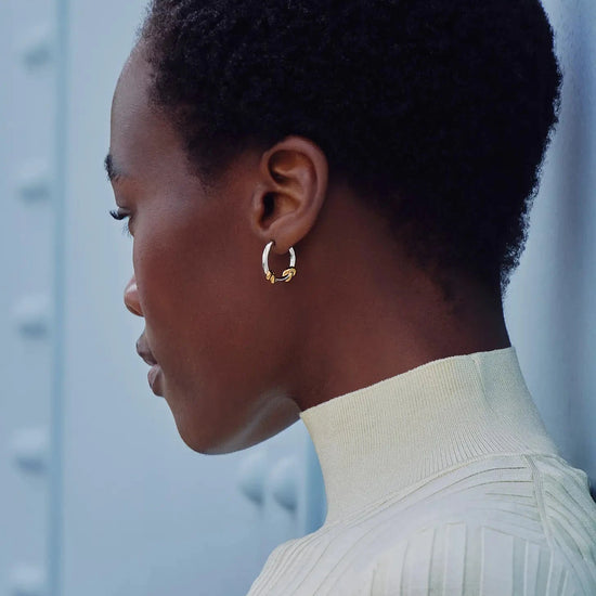 Lucy Williams Knot Small Hoop Earrings | Mixed Metal Earrings Missoma 