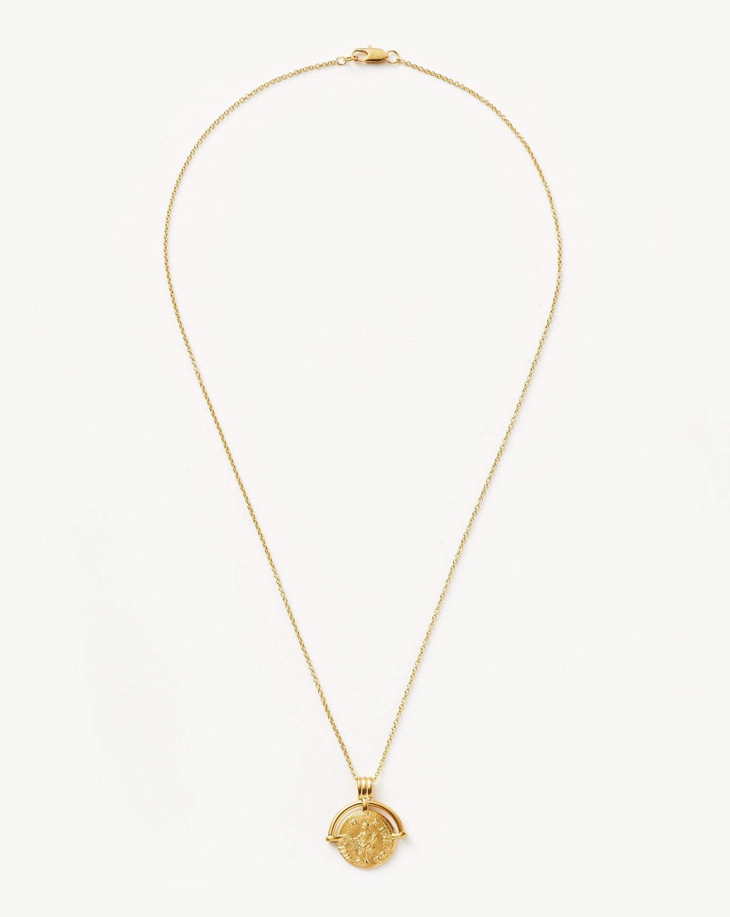 Lucy Williams Long Engravable Roman Arc Coin Necklace Necklaces Missoma 