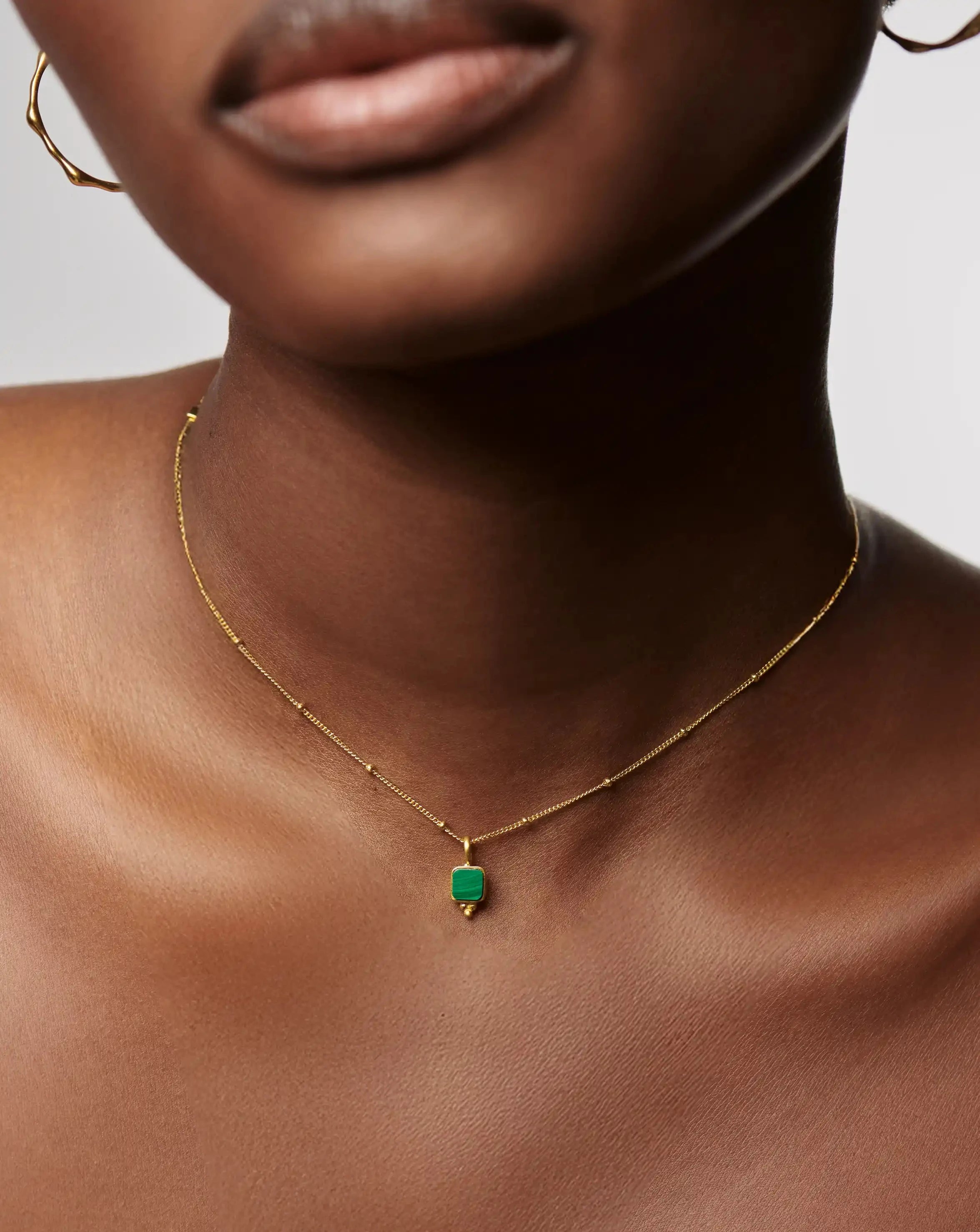 Lucy Williams Malachite Choker | 18k Gold Vermeil/Malachite Necklaces Missoma 