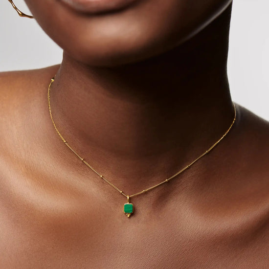 Lucy Williams Malachite Choker | 18k Gold Vermeil/Malachite Necklaces Missoma 