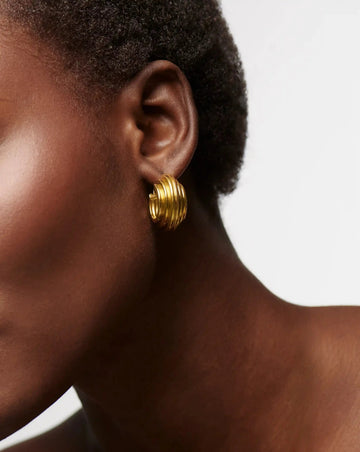 Lucy Williams Medium Chunky Ridge Hoop Earrings Earrings Missoma 