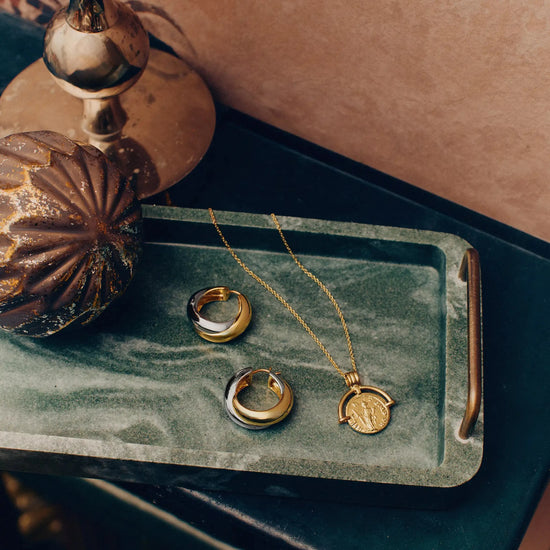 Lucy Williams Medium Engravable Roman Arc Coin Necklace | 18k Gold Plated Necklaces Missoma 