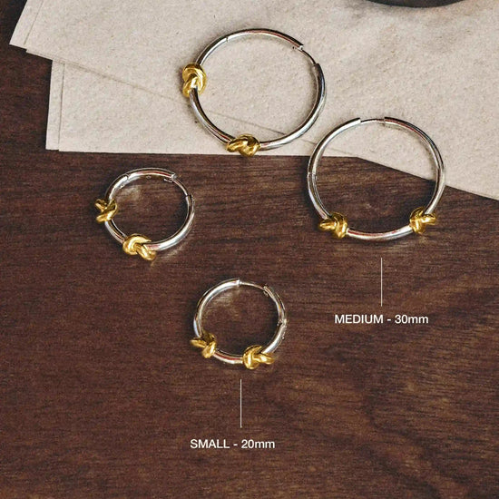 Lucy Williams Medium Knot Hoop Earrings | Mixed Metal Earrings Missoma 