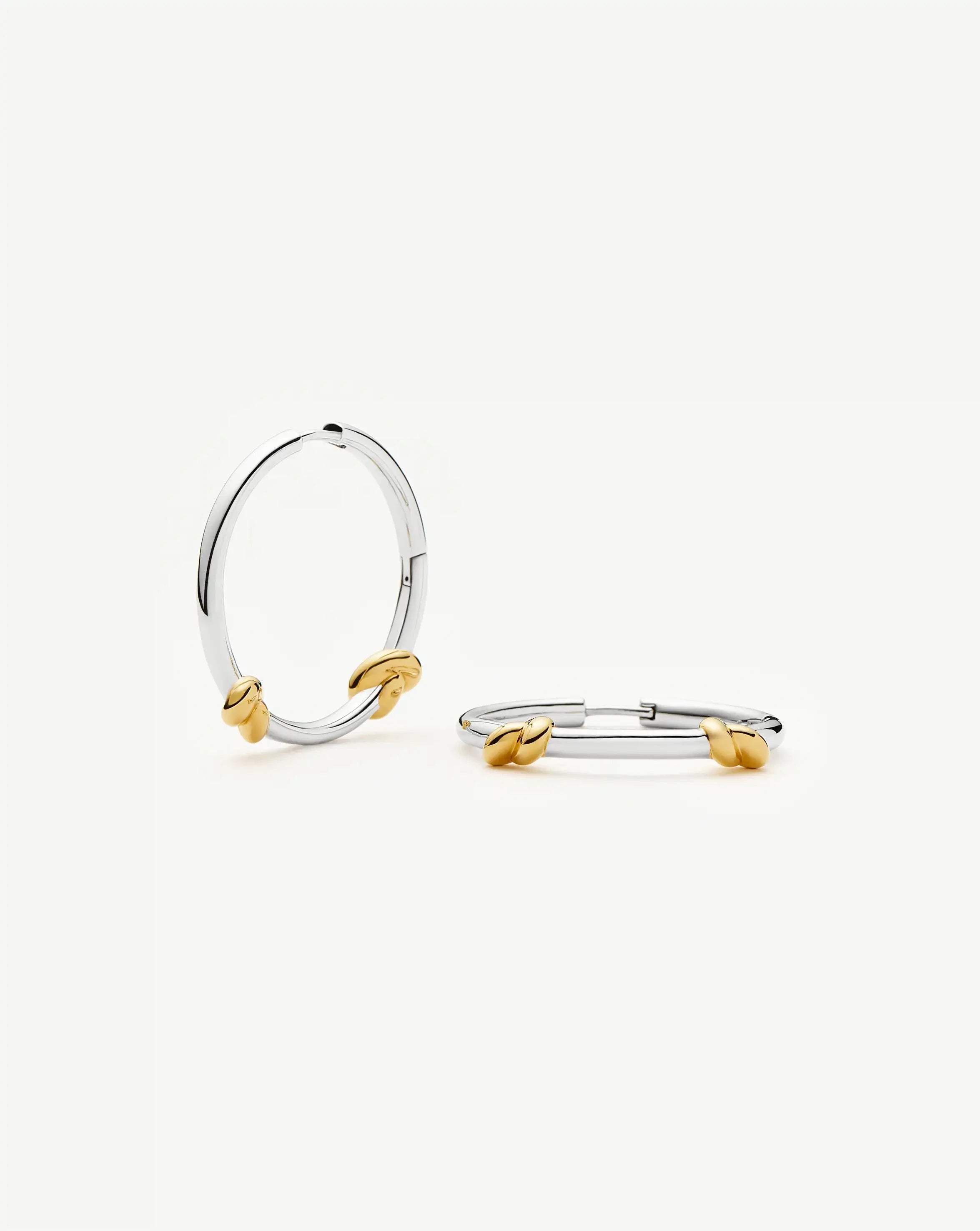 Lucy Williams Medium Knot Hoop Earrings | Mixed Metal Earrings Missoma 