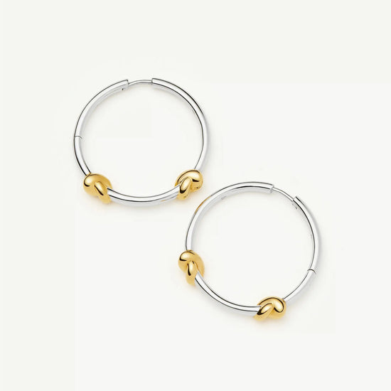 Lucy Williams Medium Knot Hoop Earrings | Mixed Metal Earrings Missoma 