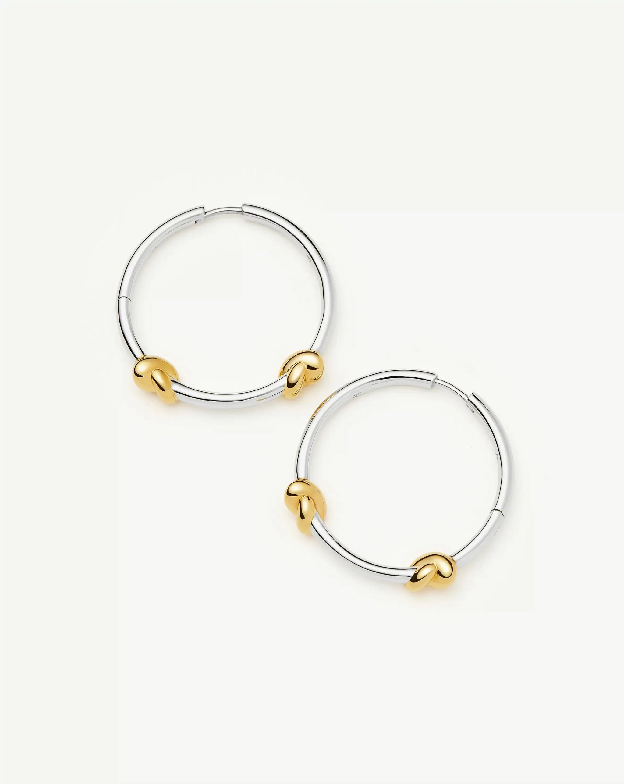 Lucy Williams Medium Knot Hoop Earrings | Mixed Metal Earrings Missoma 