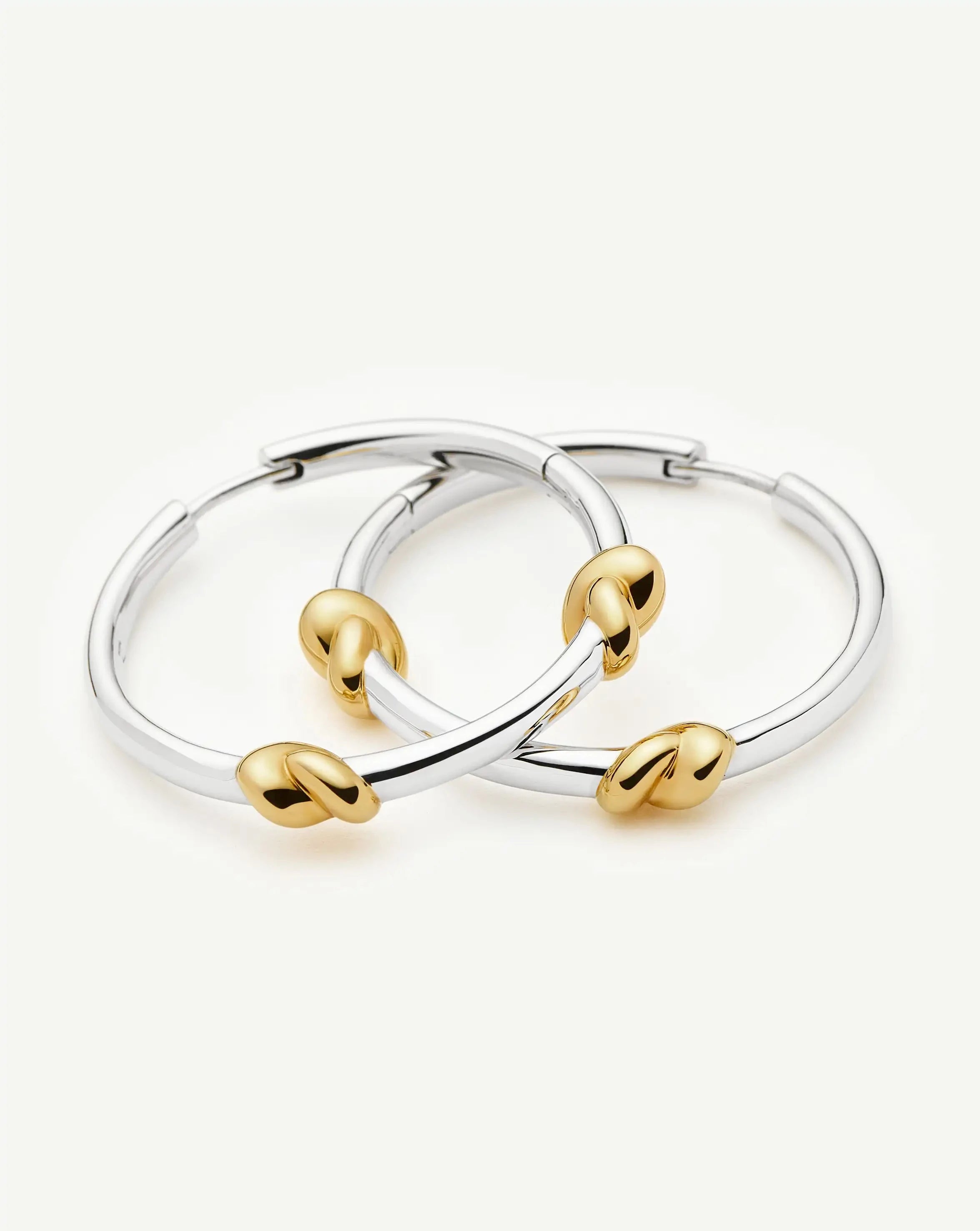 Lucy Williams Medium Knot Hoop Earrings | Mixed Metal Earrings Missoma 