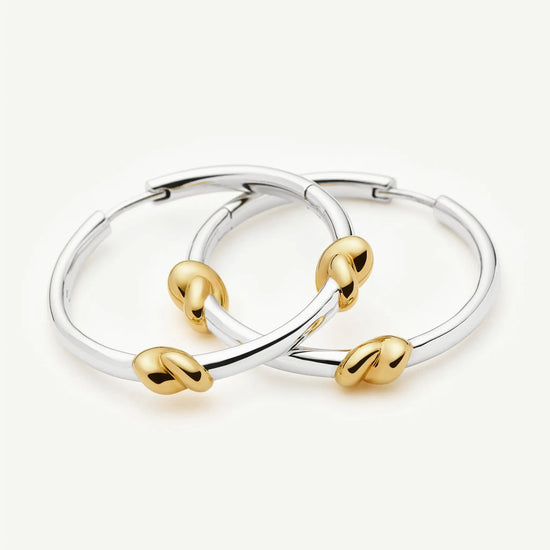Lucy Williams Medium Knot Hoop Earrings | Mixed Metal Earrings Missoma 