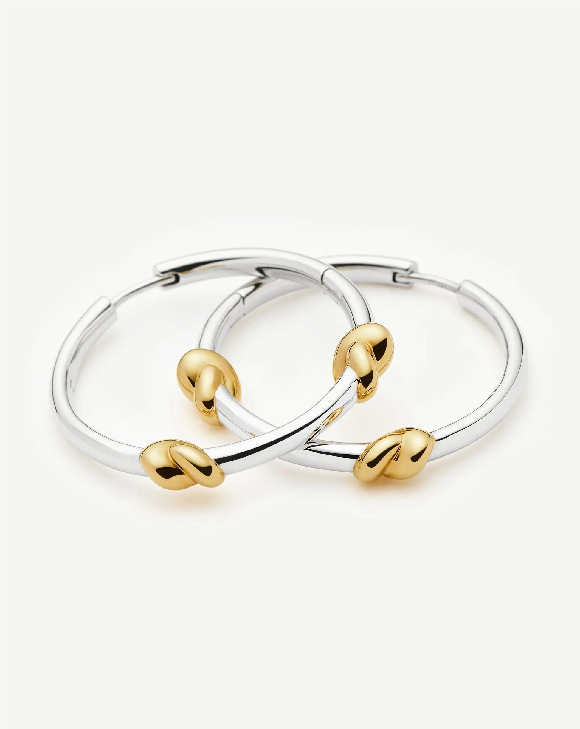 Lucy Williams Medium Knot Hoop Earrings | Mixed Metal Earrings Missoma 