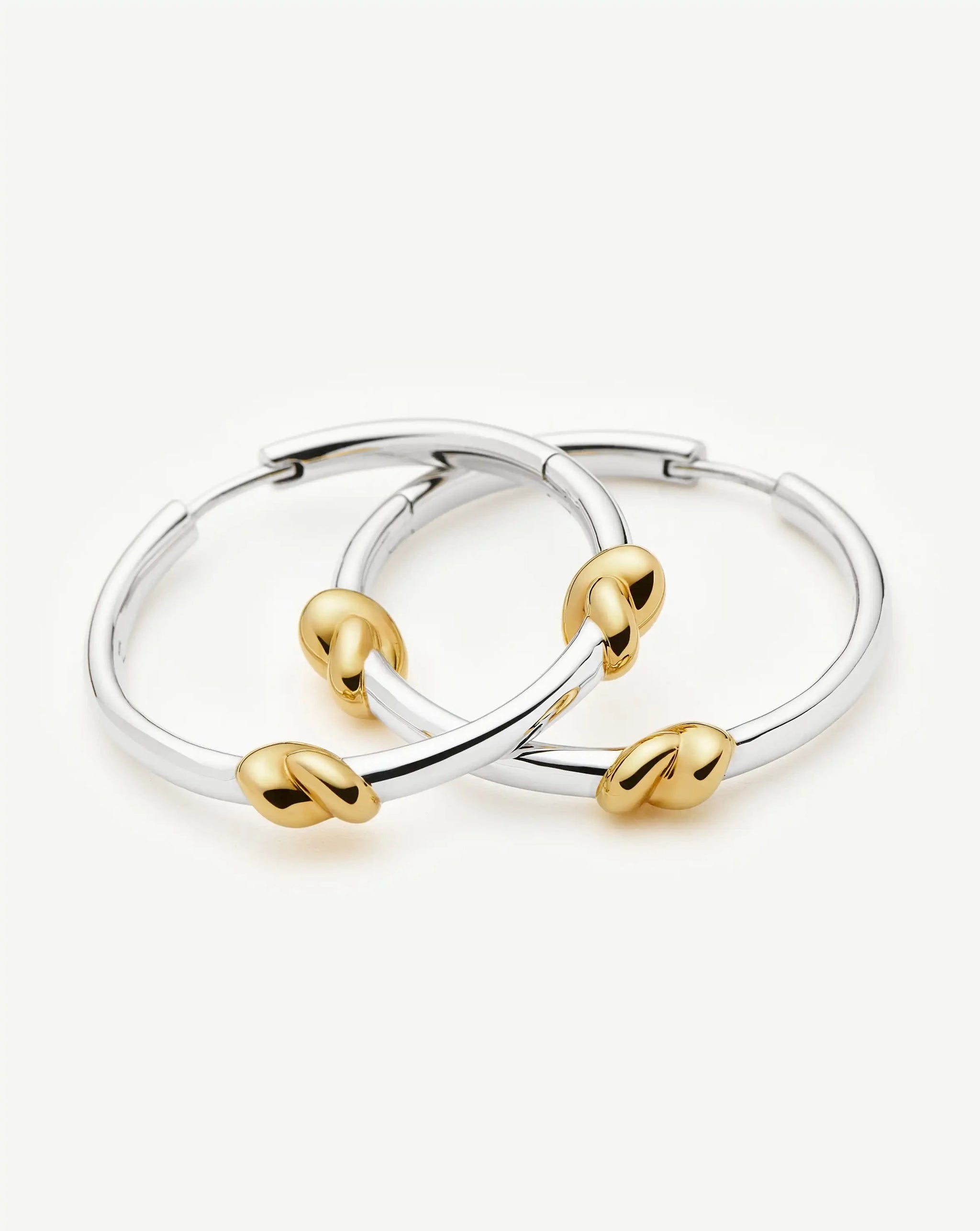 Lucy Williams Medium Knot Hoop Earrings | Mixed Metal Earrings Missoma 