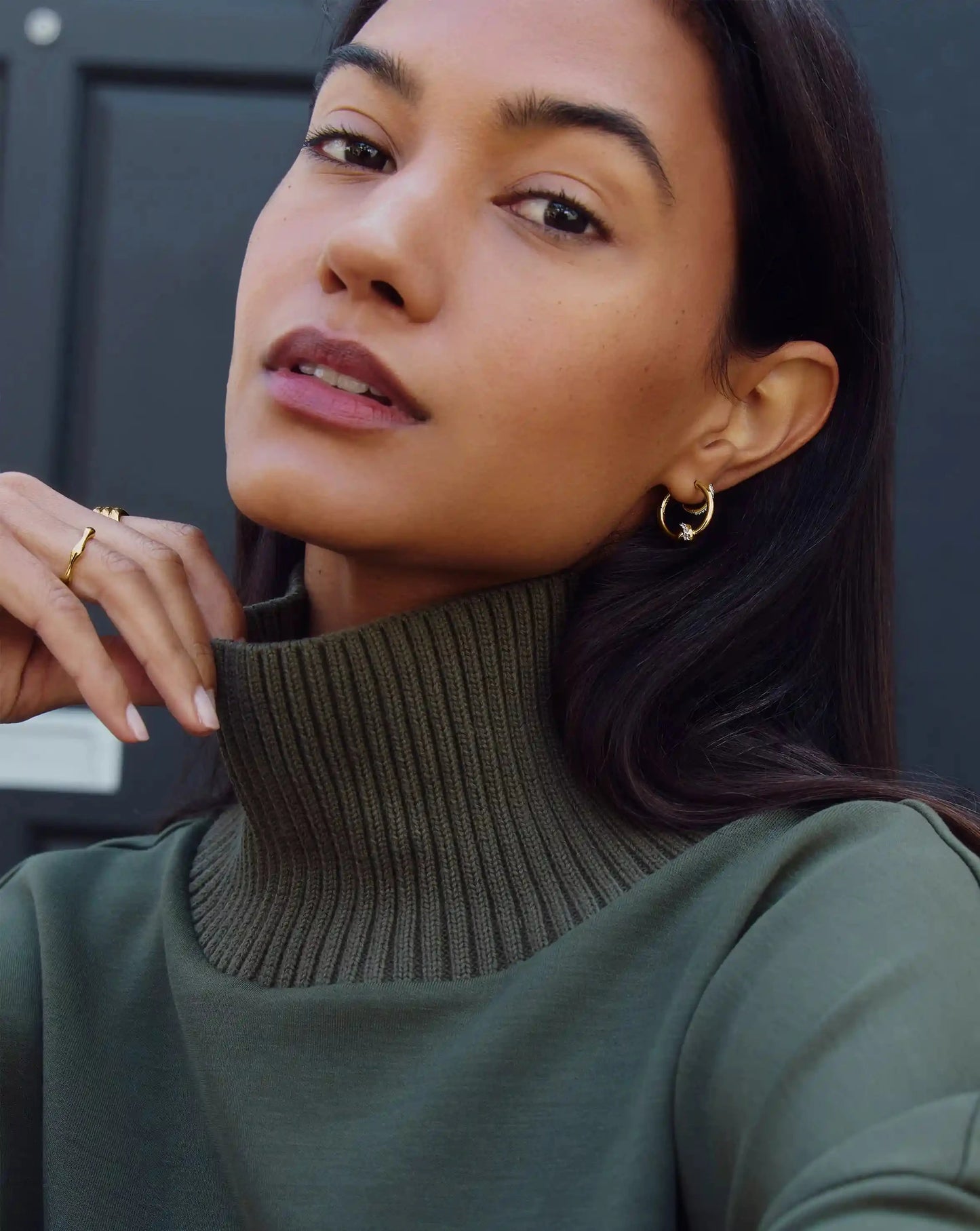 Lucy Williams Pavé Knot Small Hoop Earrings | 18k Gold Plated Earrings Missoma 