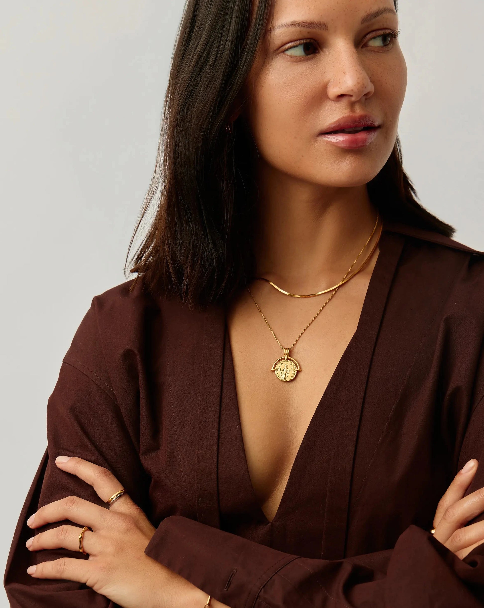 Lucy Williams Roman Arc & Snake Necklace Set | 18k Gold Plated / 18k Gold Plated Vermeil Necklaces Missoma 
