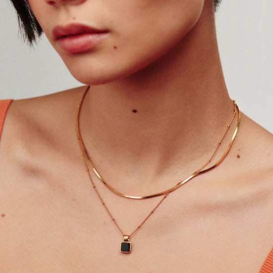 Lucy Williams Short Square Snake Chain Necklace Necklaces Missoma 